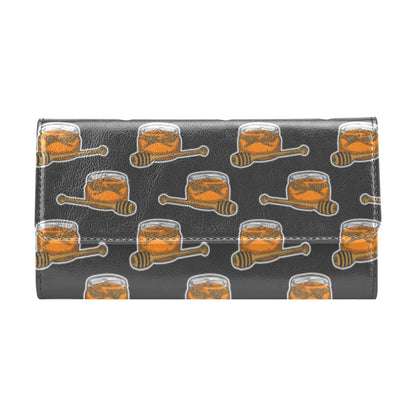 Honey Bee Print Design LKS305 Women's Trifold Wallet