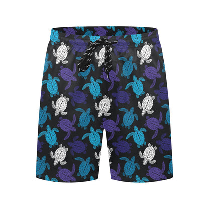 Sea Turtle Print Design LKS306 Men's Swim Trunks Beach Shorts