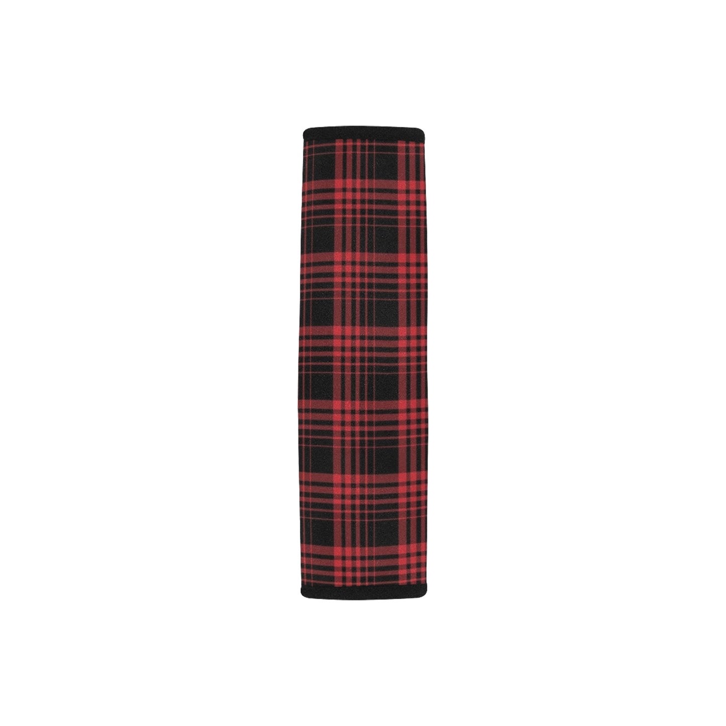 Tartan Red Black Print Design LKS303 Car Seat Belt Cover