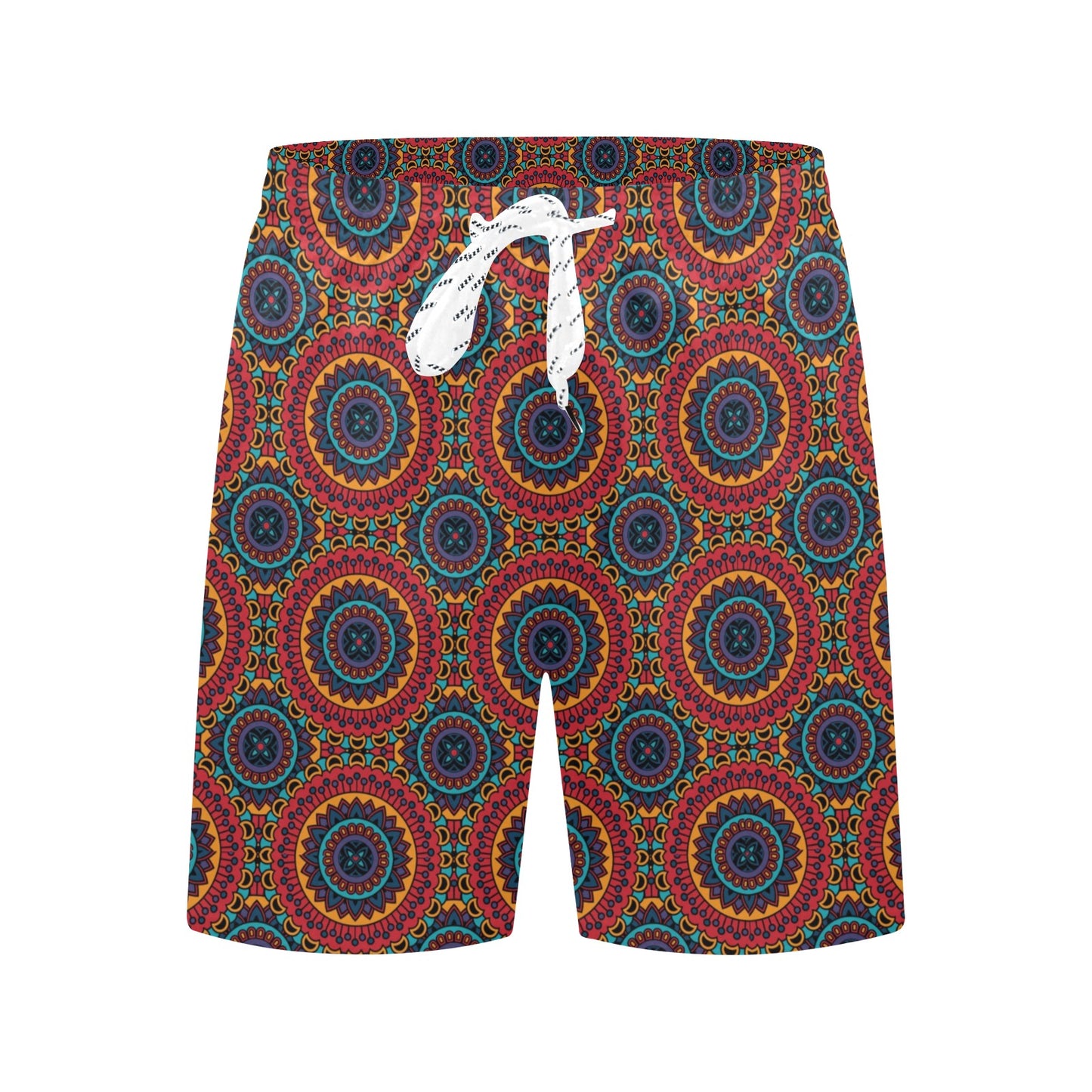 Bohemian Mandala Style Print Men's Swim Trunks Beach Shorts