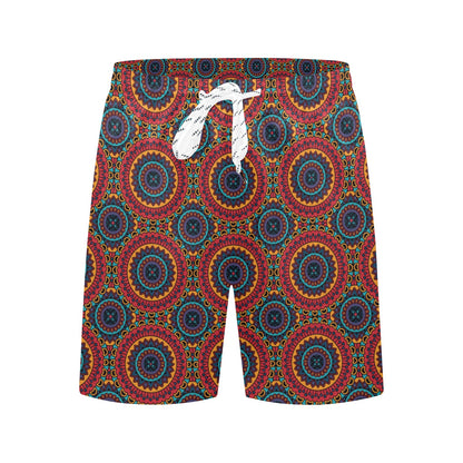 Bohemian Mandala Style Print Men's Swim Trunks Beach Shorts