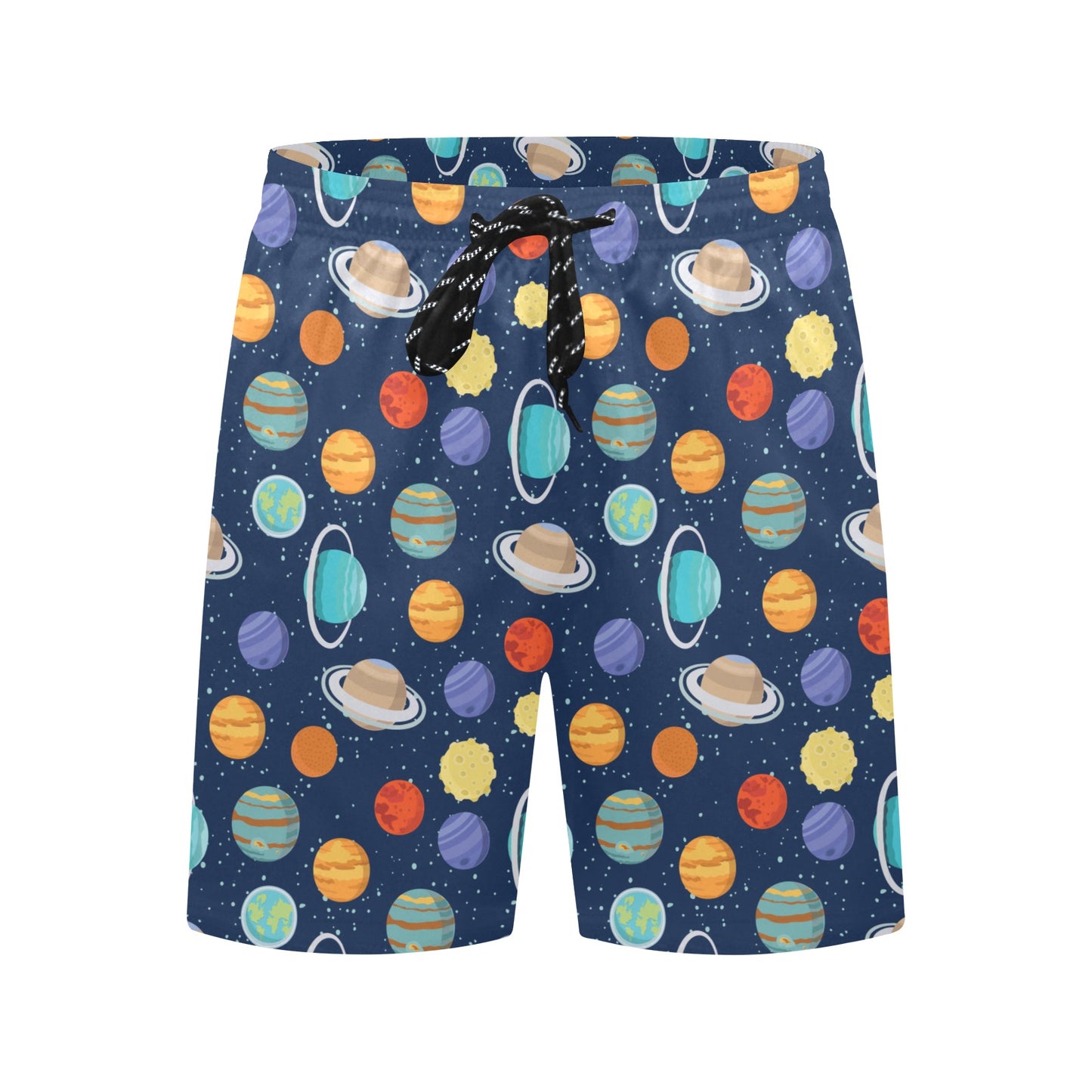 Planet With Star Print Design LKS303 Men's Swim Trunks Beach Shorts