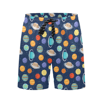 Planet With Star Print Design LKS303 Men's Swim Trunks Beach Shorts