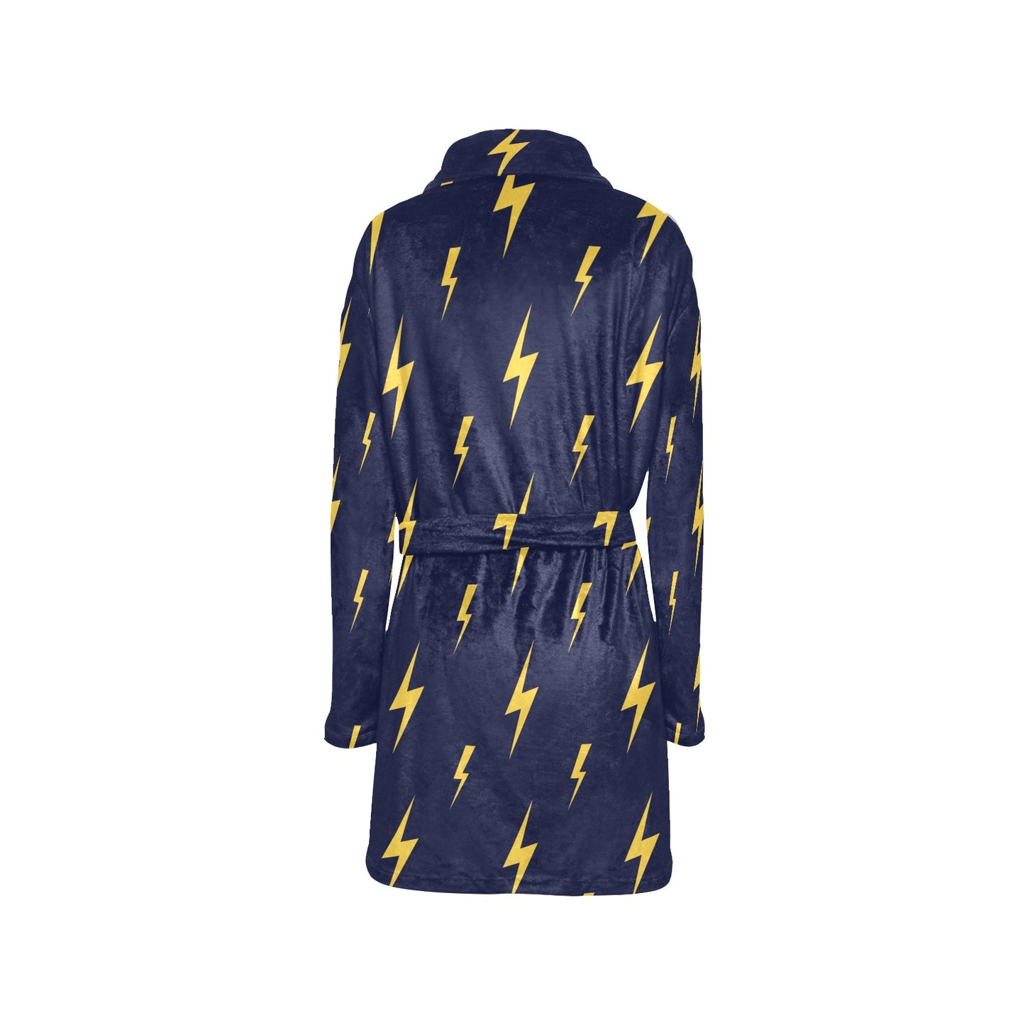 Lightning Thunder Pattern Print Design 03 Women's Fleece Robe