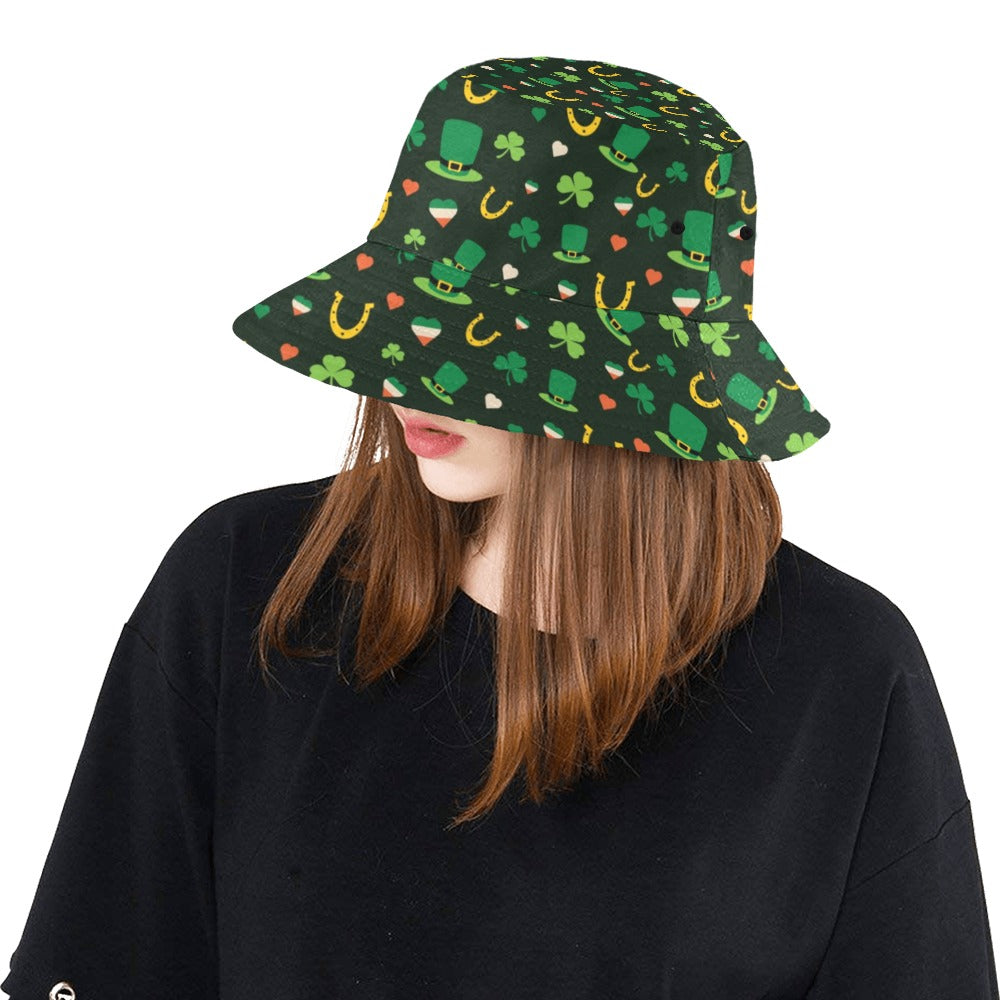 Shamrock Print Design LKS308 Unisex Bucket Hat