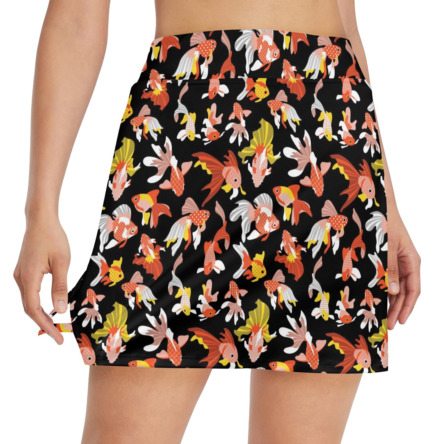 Goldfish Print Design LKS401 17" Golf & Pickleball Skort with Pockets