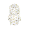 Tofu Print Design LKS301 Women's Fleece Robe