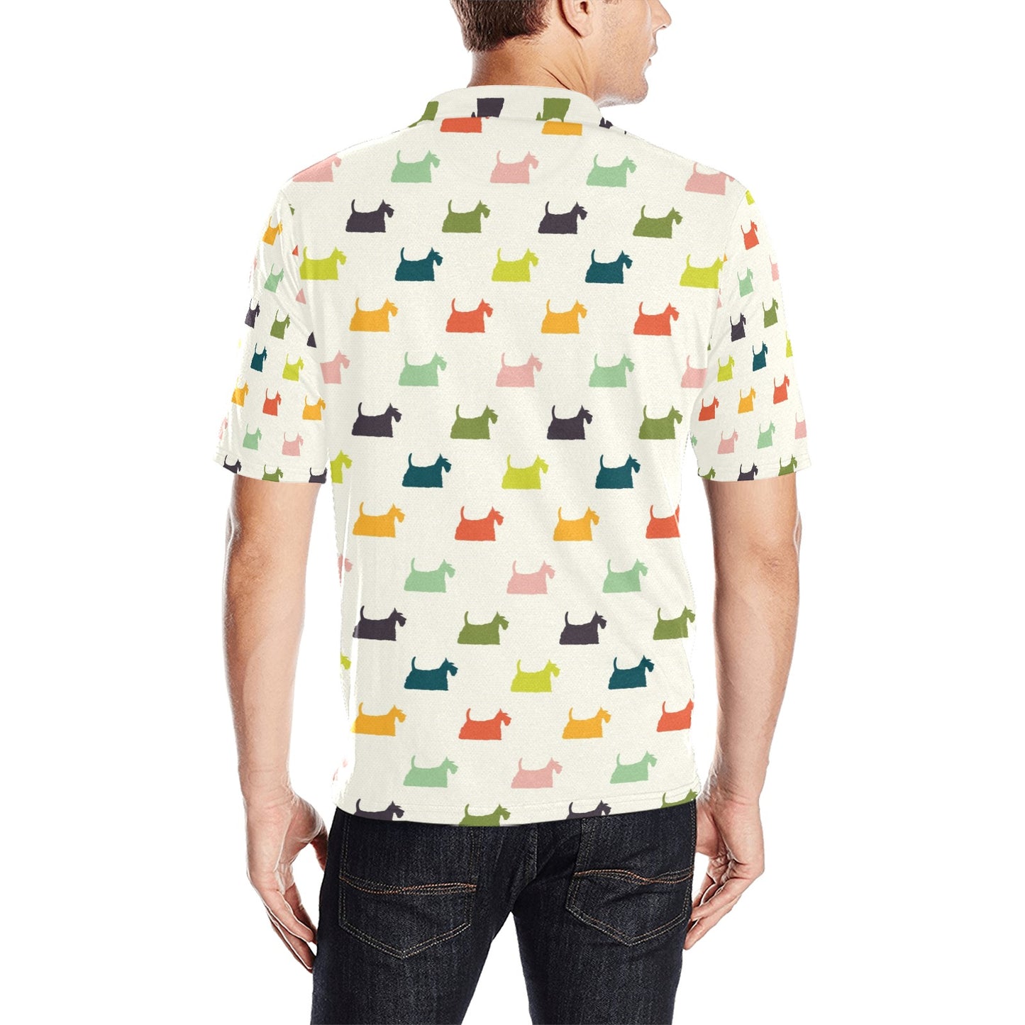Scottish Terriers Print Design LKS305 Men Polo Shirt