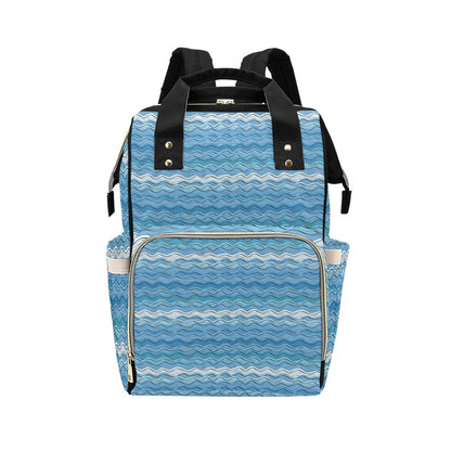 Wave Print Design LKS301 Diaper Bag Backpack