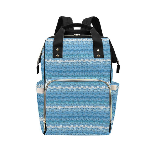 Wave Print Design LKS301 Diaper Bag Backpack