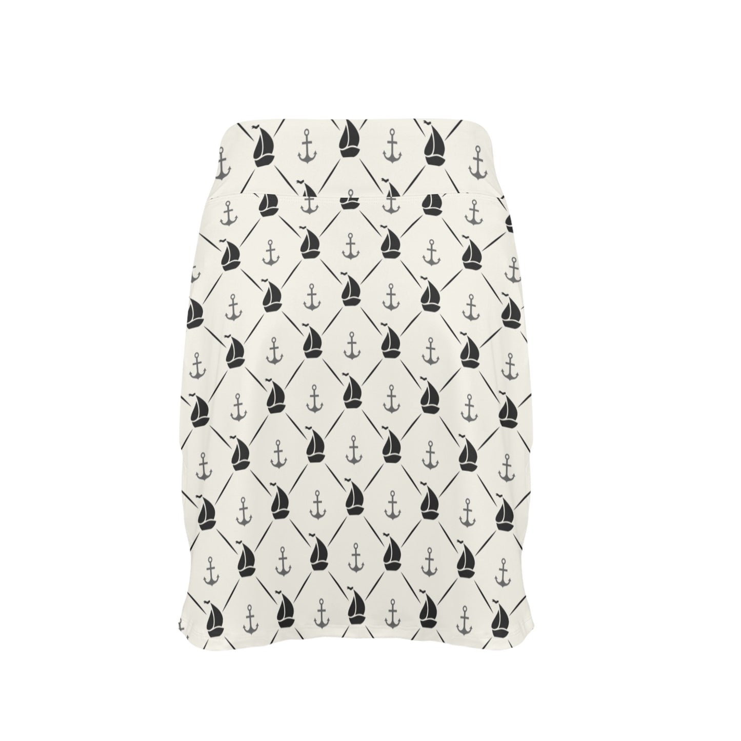 Sailboat Print Design LKS302 17" Golf & Pickleball Skort with Pockets