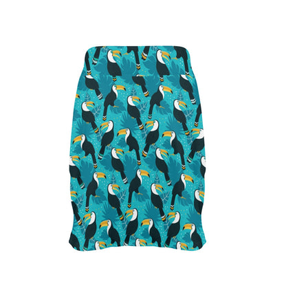 Toucan Parrot Pattern Print 17" Golf & Pickleball Skort with Pockets