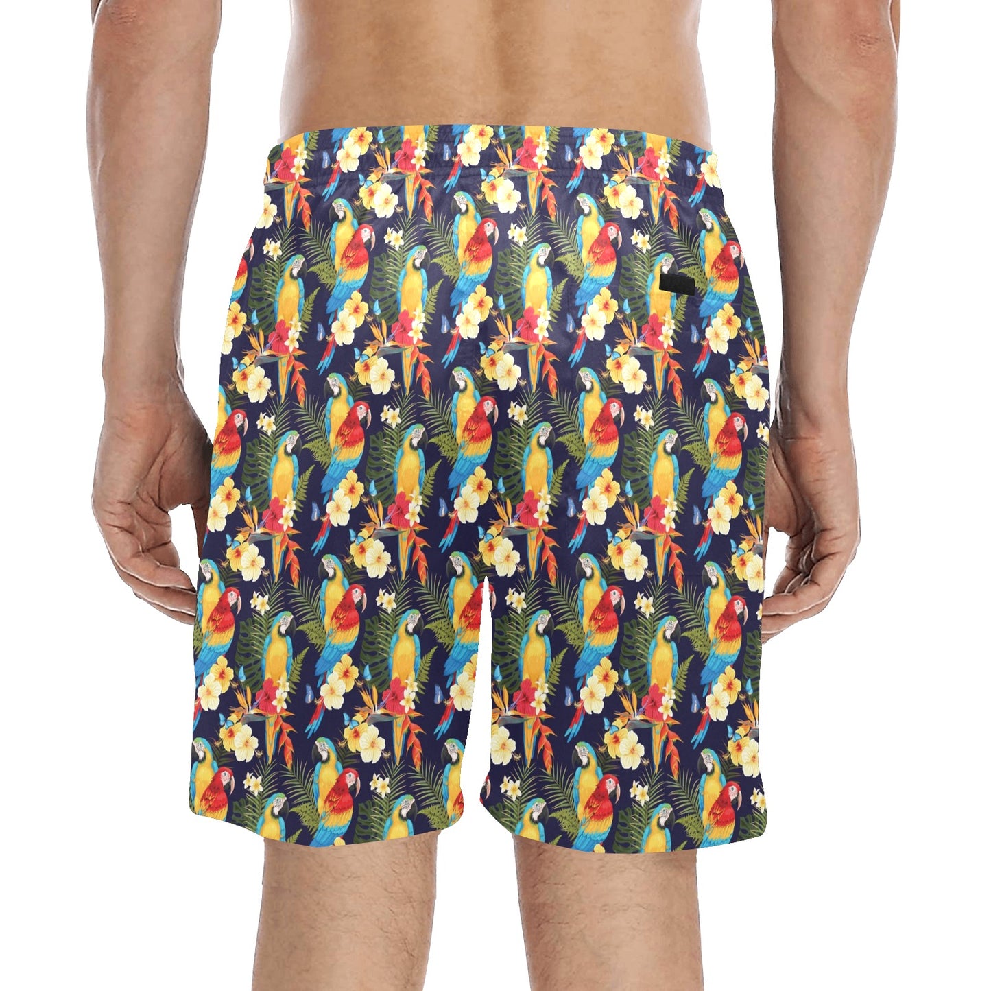 Parrot Themed Design Men's Swim Trunks Beach Shorts