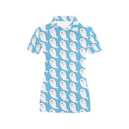 Sea Lion Print Design LKS402 Women's Polo Shirt