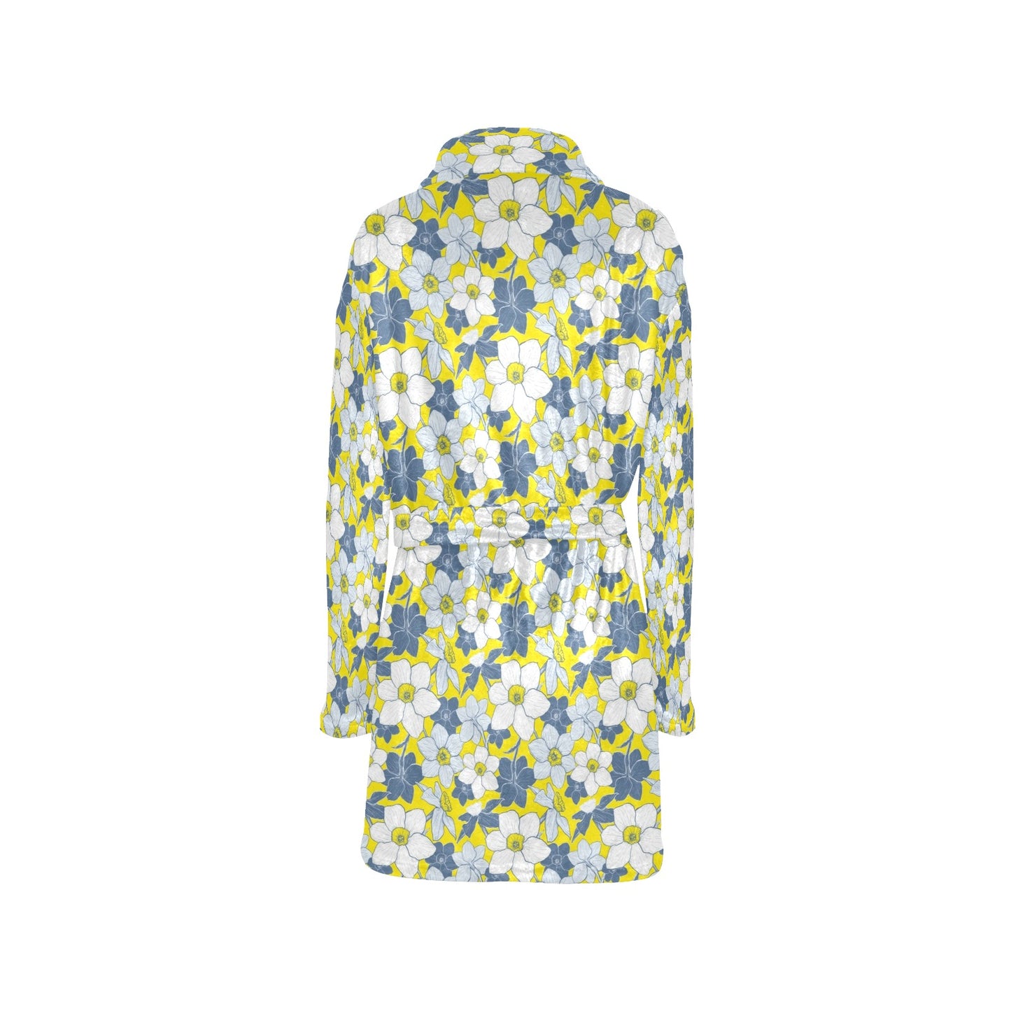 Daffodils Pattern Print Design 01 Women's Fleece Robe