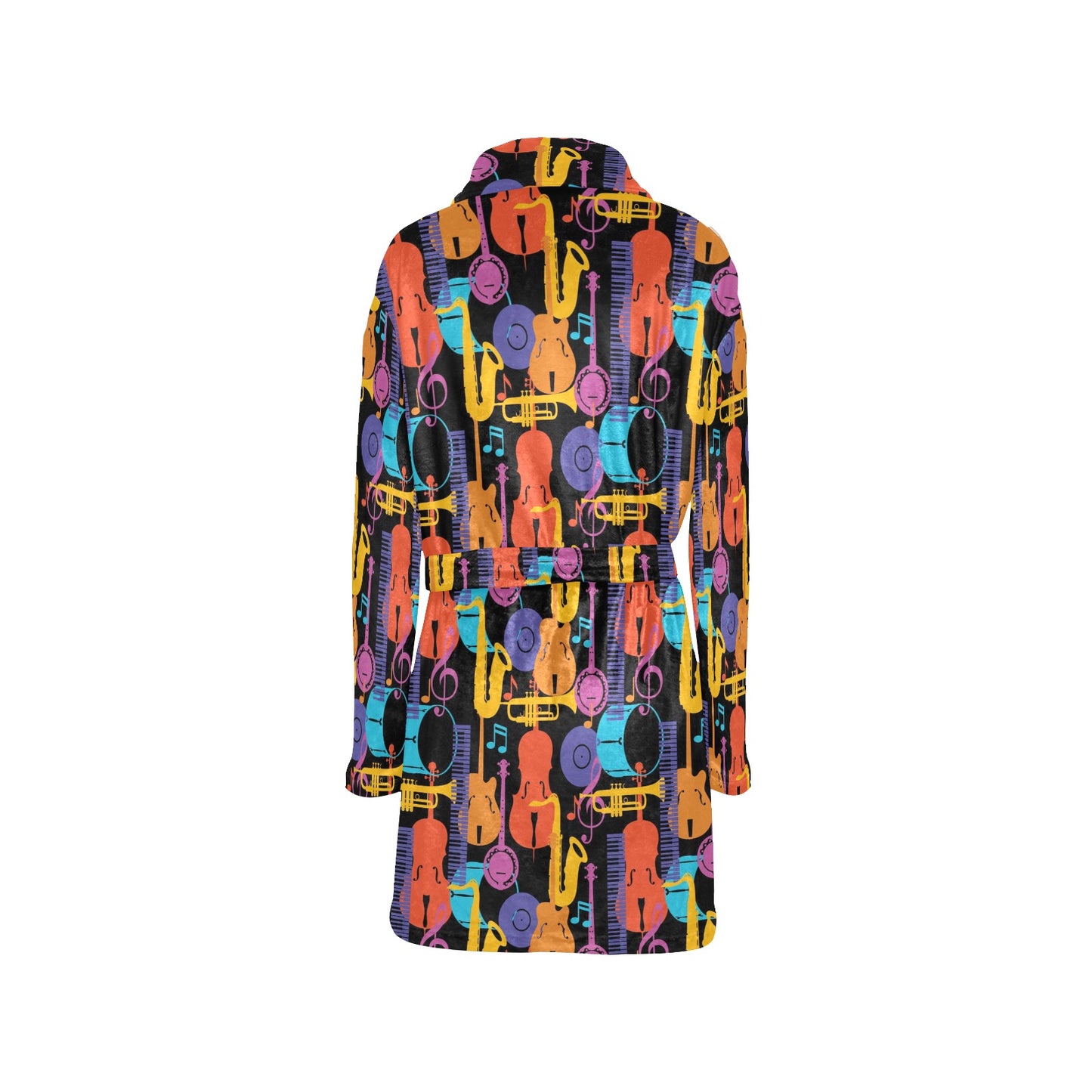 Jazz Pattern Print Design 03 Women's Fleece Robe