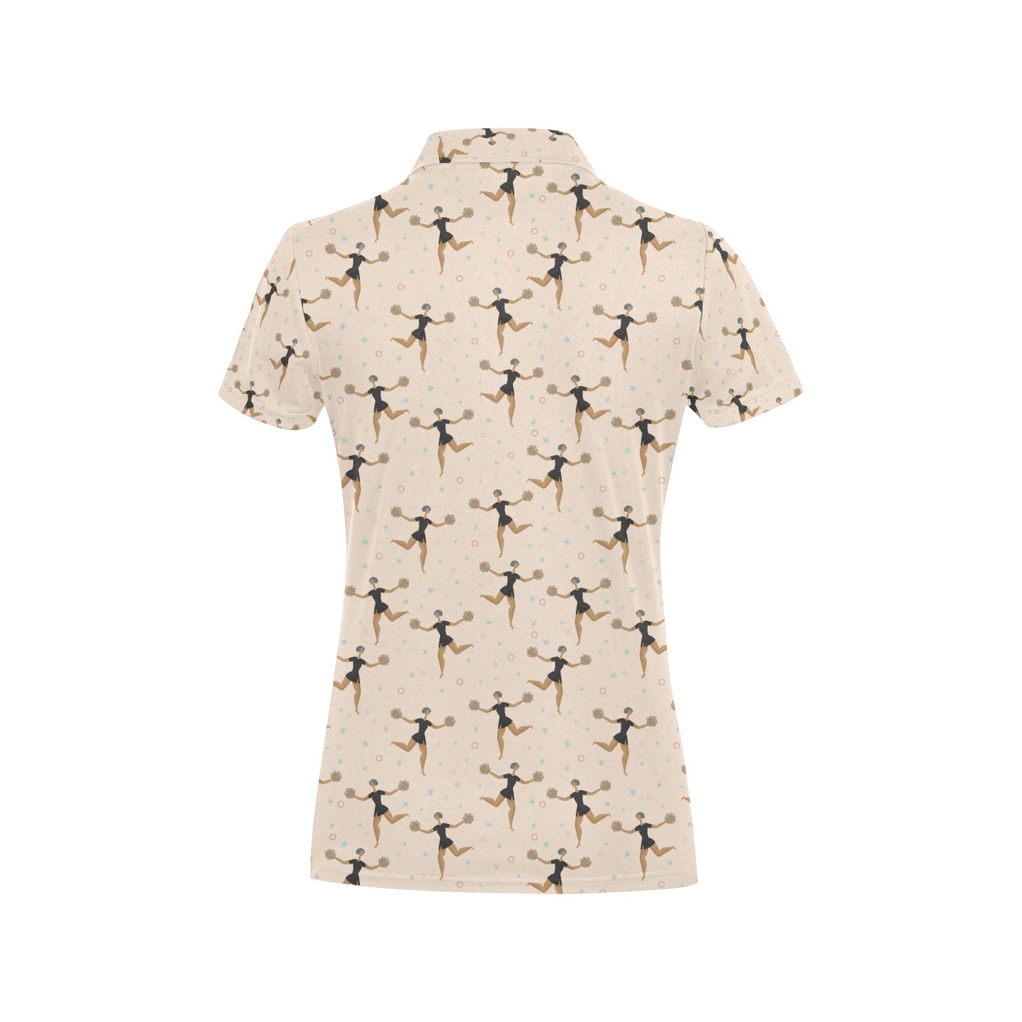 Cheerleader Pattern Print Design 03 Women's Polo Shirt