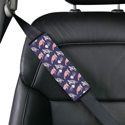 Sea Turtle With Jelly Fish Print Design LKS301 Car Seat Belt Cover