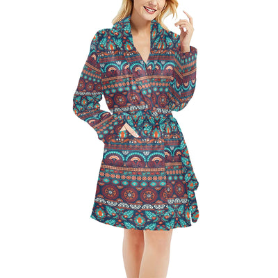 Suzani Print Design LKS302 Women's Fleece Robe