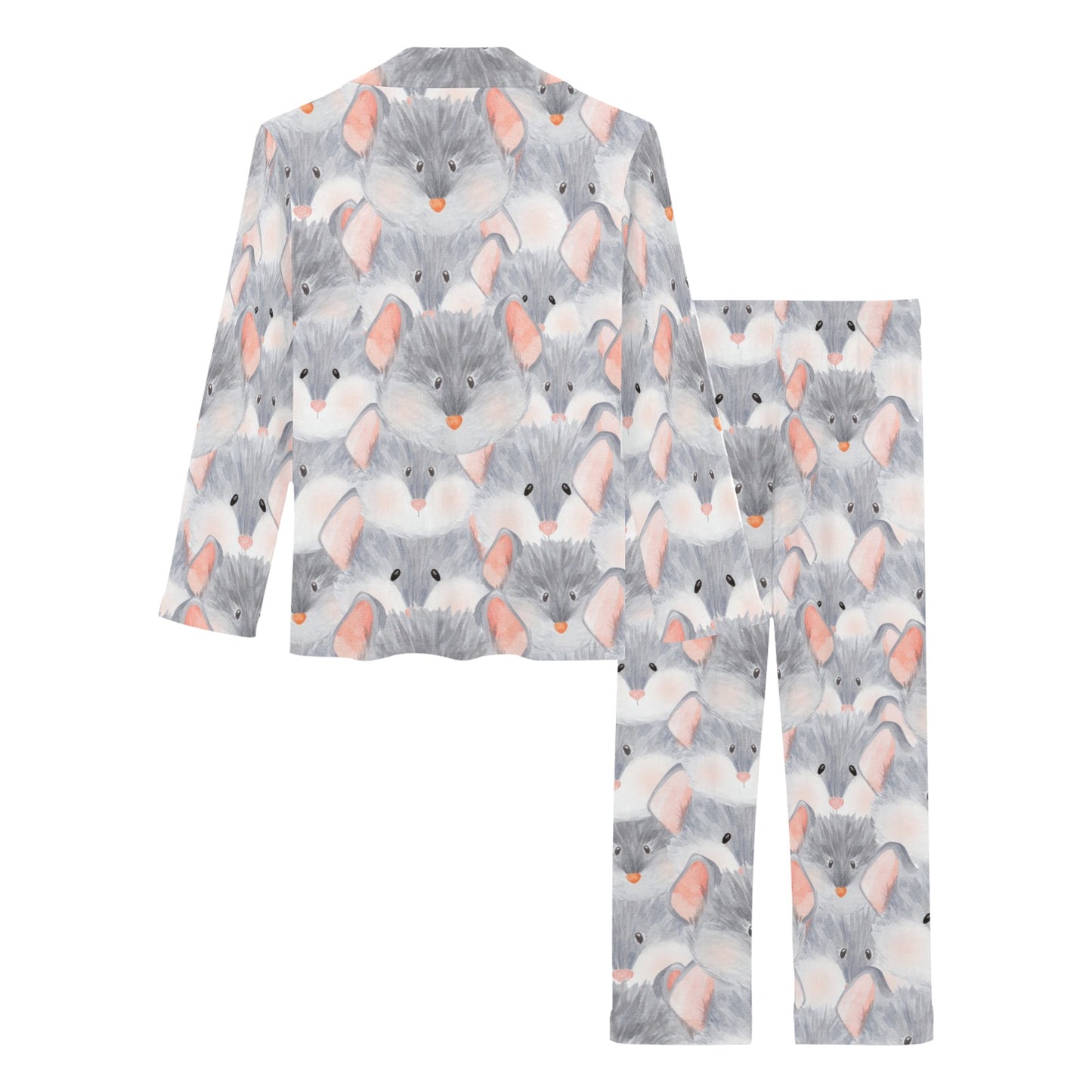 Rat Baby Pattern Print Design 02 Women's Long Pajama Set