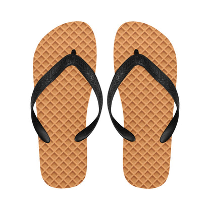 Waffle Texture Print Design LKS301 Flip Flops