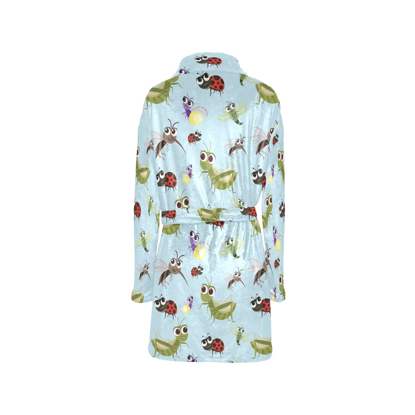 Ladybug Pattern Print Design 01 Women's Fleece Robe