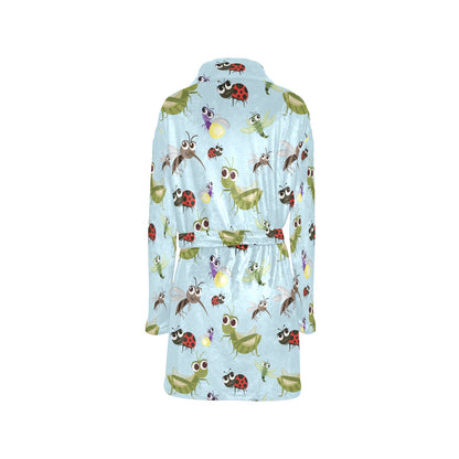 Ladybug Pattern Print Design 01 Women's Fleece Robe