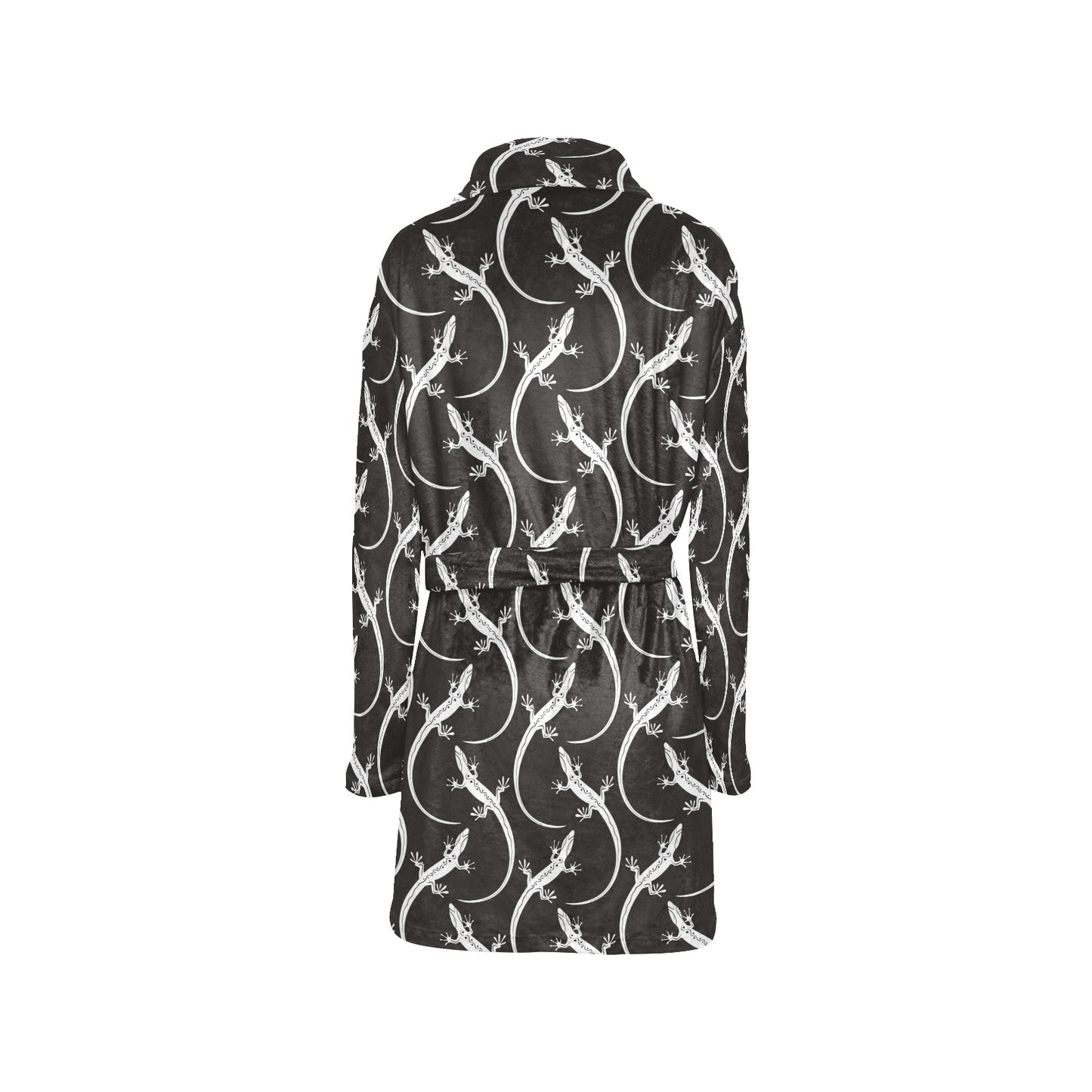 lizard Pattern Print Design 01 Women's Fleece Robe