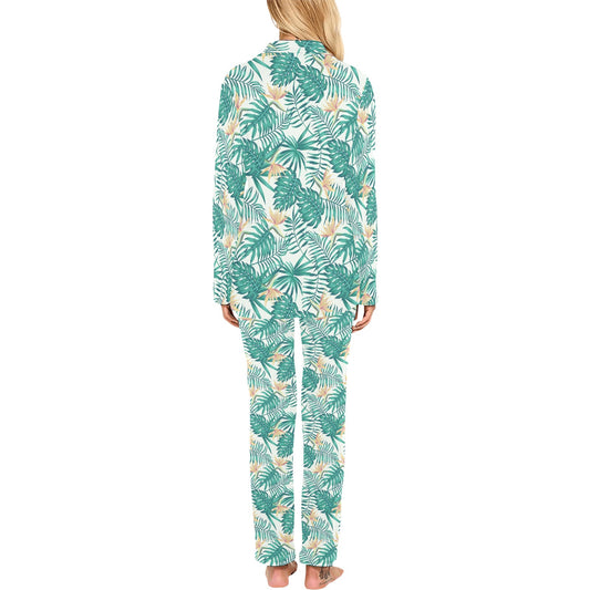 Bird Of Paradise Pattern Print Design 05 Women's Long Pajama Set