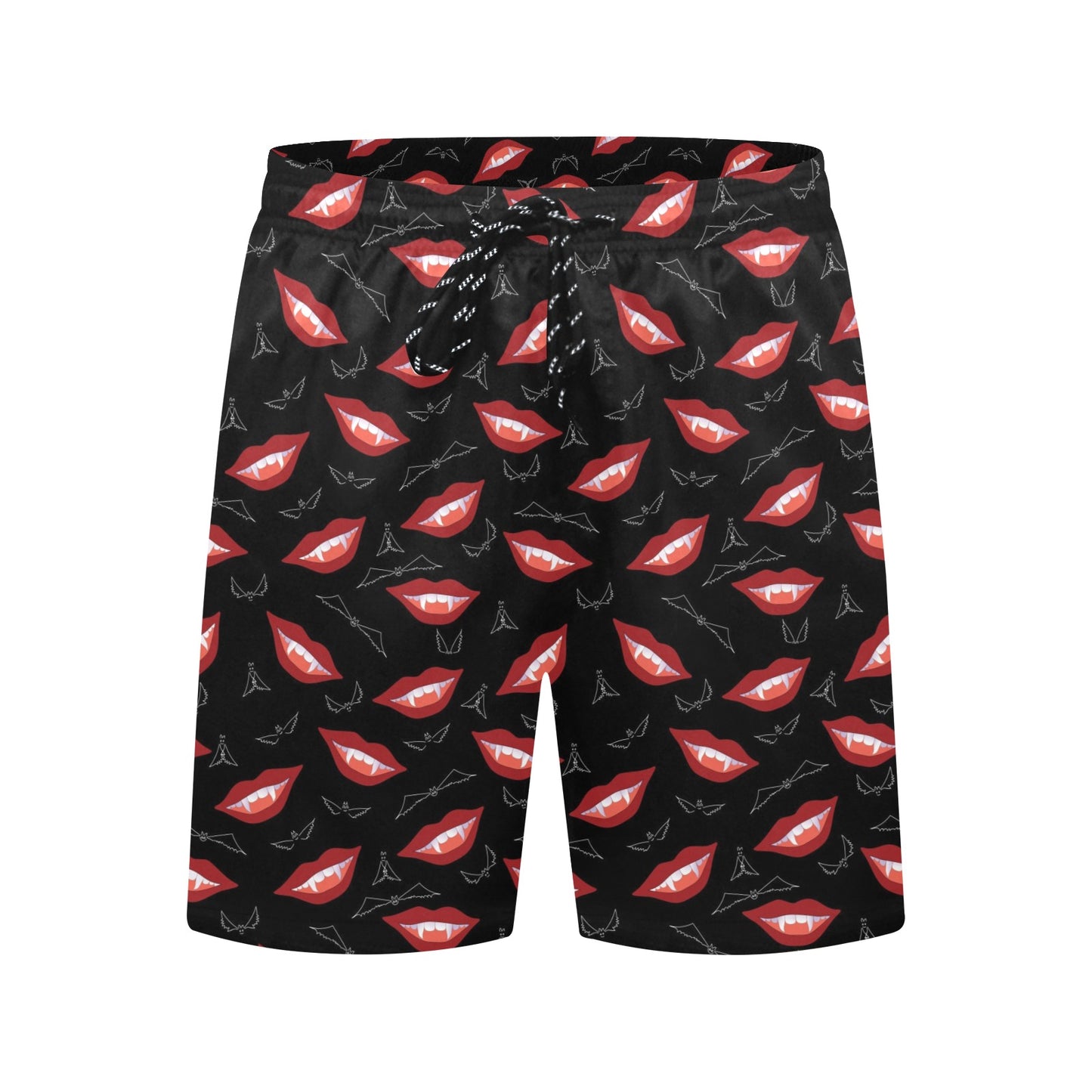 Vampire Lips Print Design LKS301 Men's Swim Trunks Beach Shorts