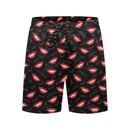 Vampire Lips Print Design LKS301 Men's Swim Trunks Beach Shorts
