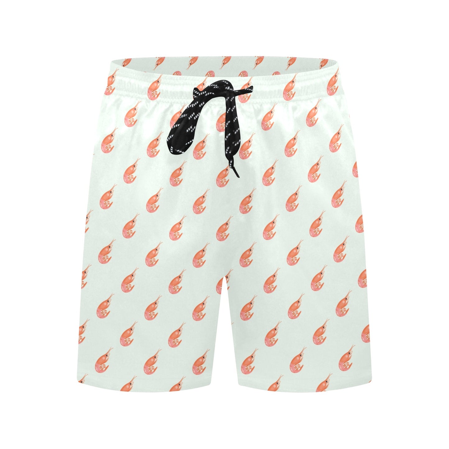 Shrimp Print Design LKS304 Men's Swim Trunks Beach Shorts