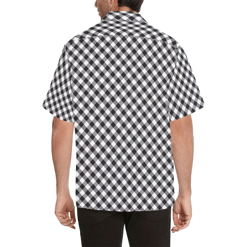 Gingham Print Design LKS402 Men's Men's Hawaiian Shirt