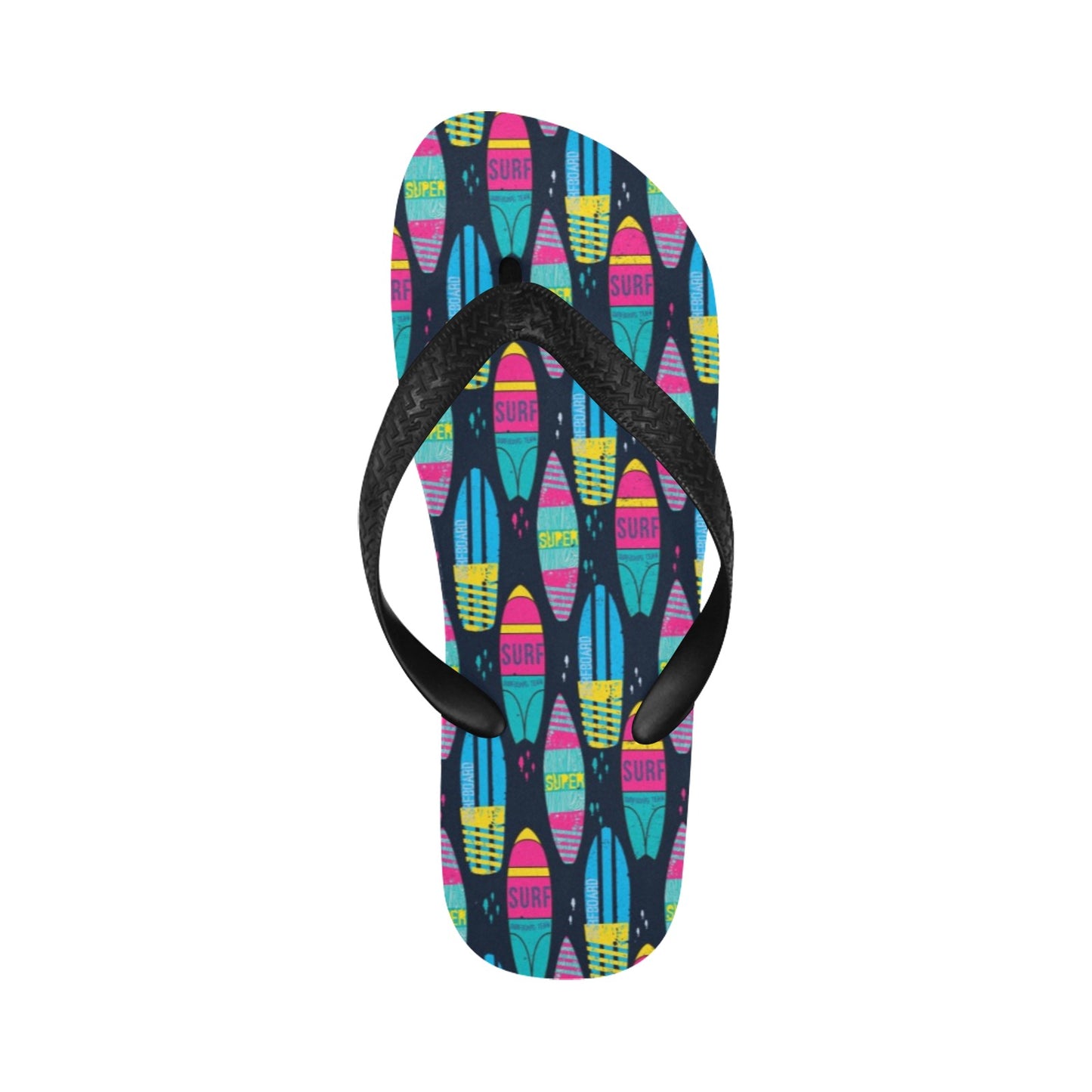 Surfboard Colorful Print Design LKS302 Flip Flops