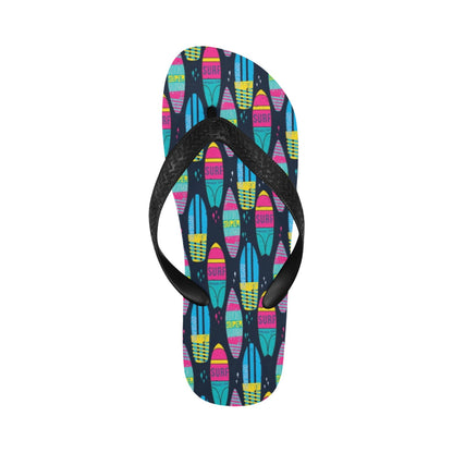 Surfboard Colorful Print Design LKS302 Flip Flops