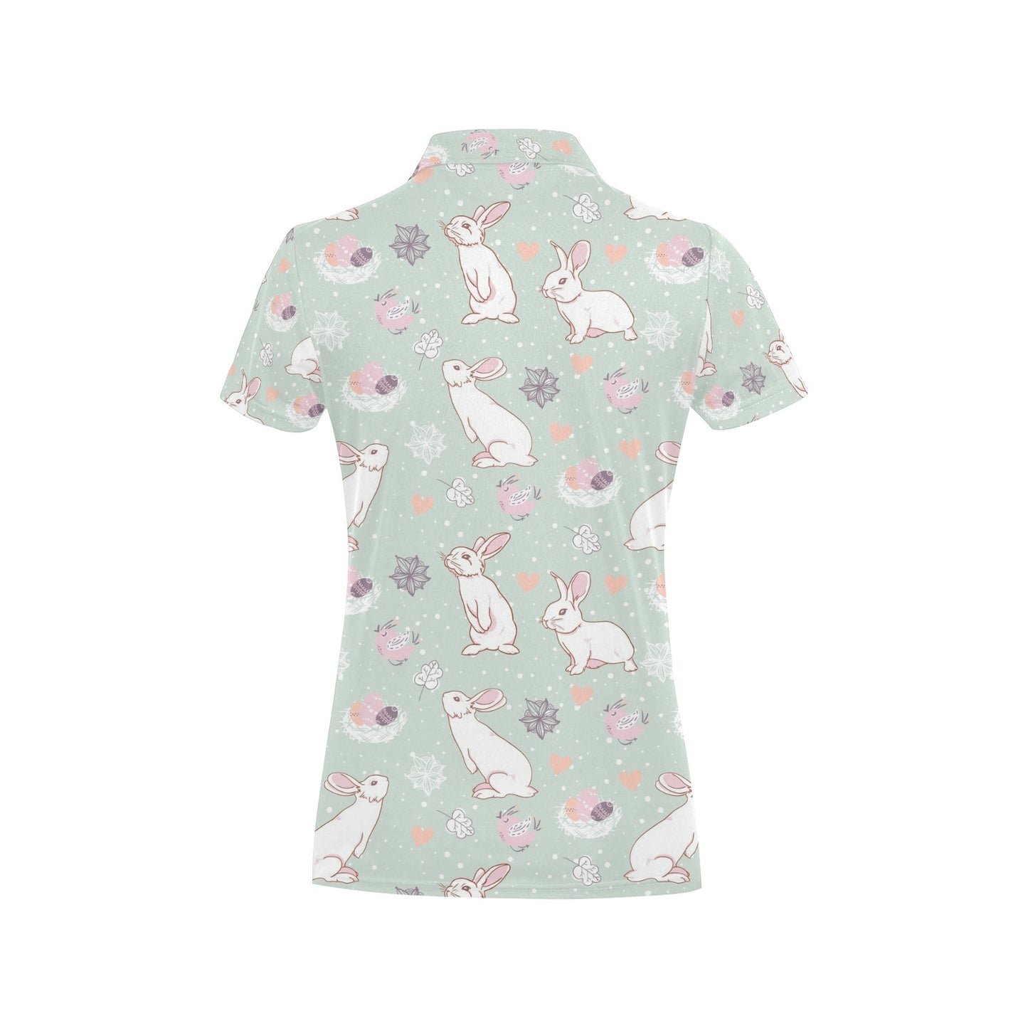 Rabbit Pattern Print Design RB011 Women's Polo Shirt