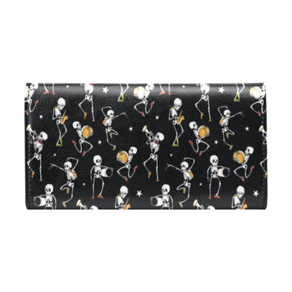 Skeleton Dance Print Women's Trifold Wallet