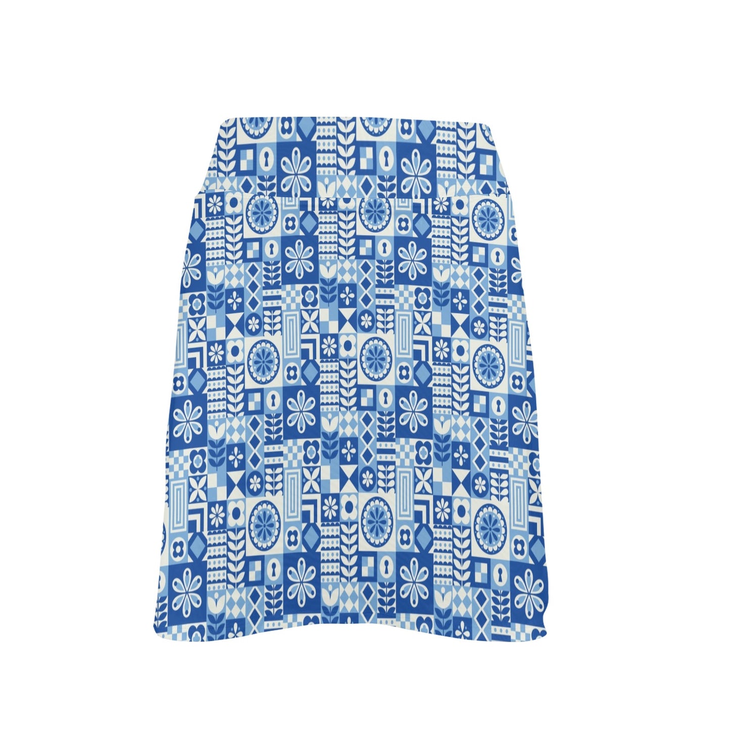 Swedish Print Pattern 17" Golf & Pickleball Skort with Pockets