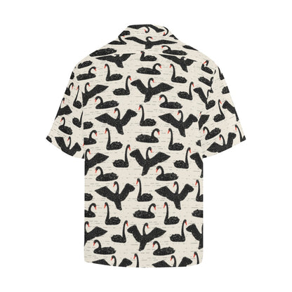 Swan Print Design LKS402 Men's Men's Hawaiian Shirt