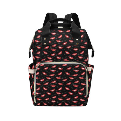 Vampire Lips Print Design LKS301 Diaper Bag Backpack
