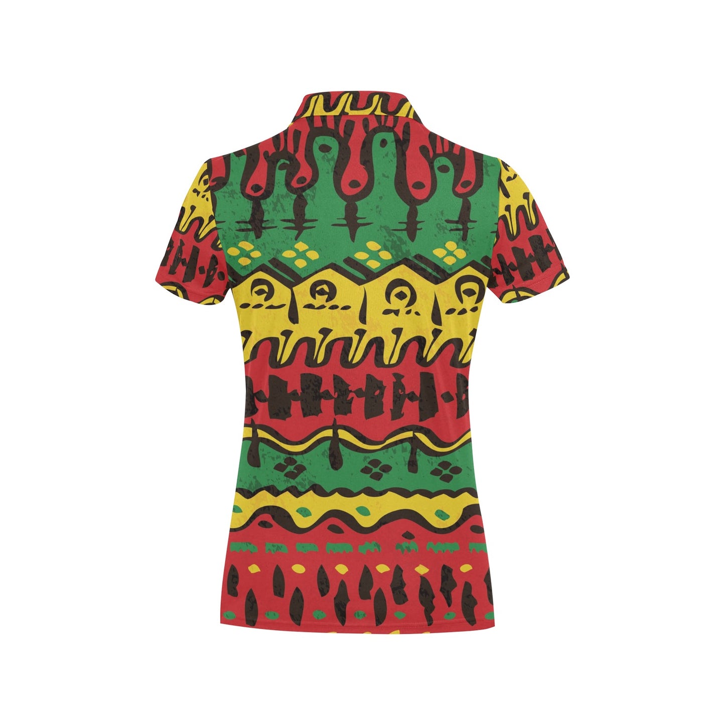 Rasta Pattern Print Design A01 Women's Polo Shirt