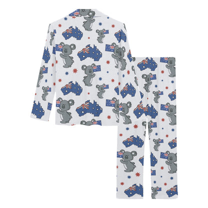 Koala Australia Day Themed Design Women's Long Pajama Set