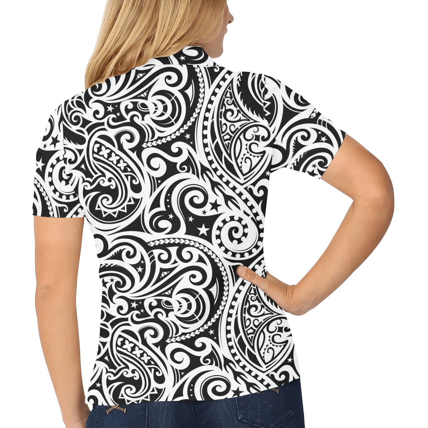 Polynesian Traditional Tribal Women's Polo Shirt