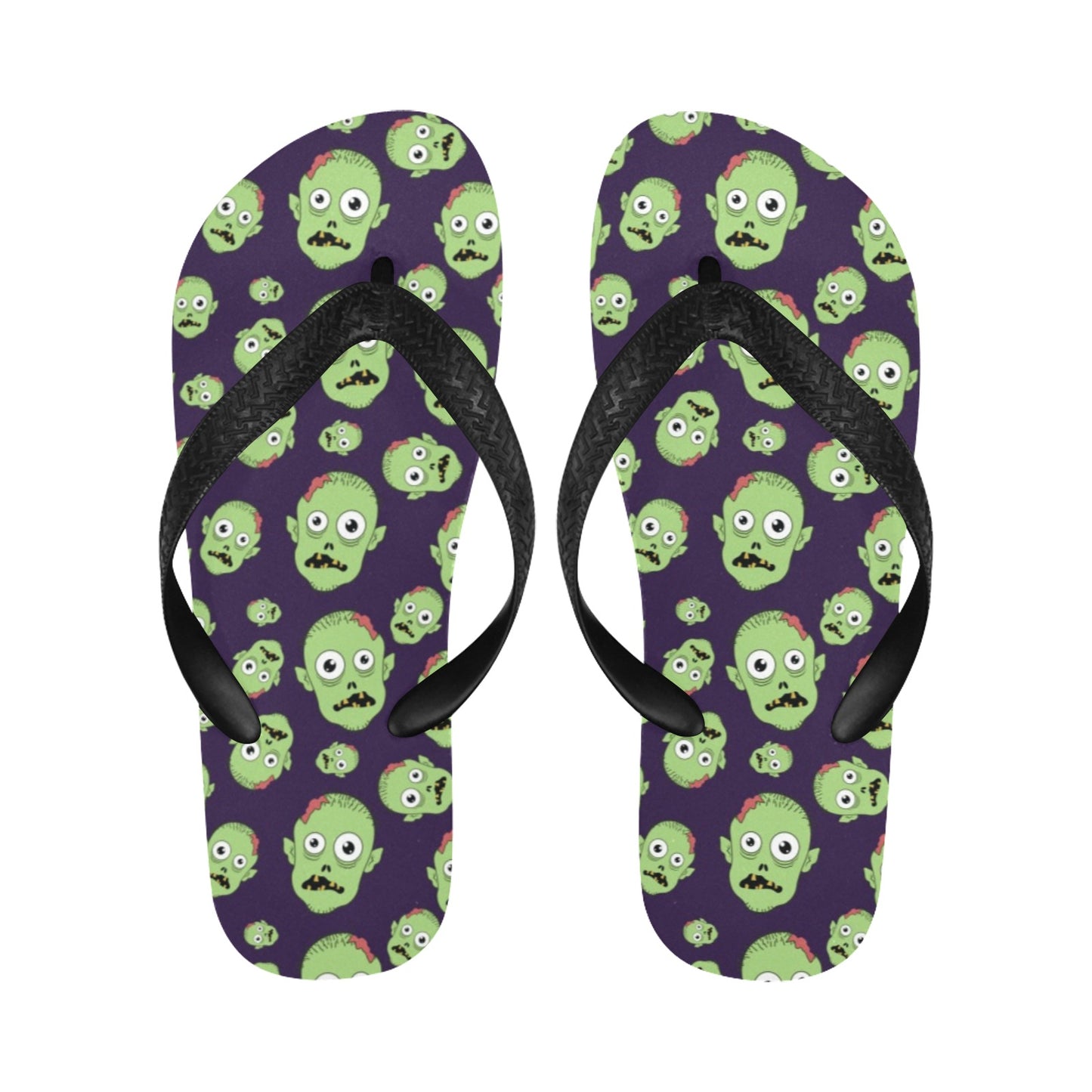 Zombie Print Design LKS303 Flip Flops