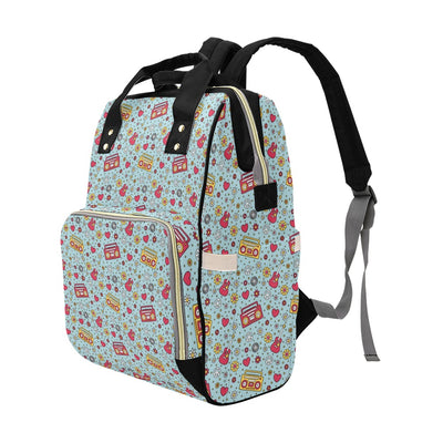 Hippie Print Design LKS307 Diaper Bag Backpack