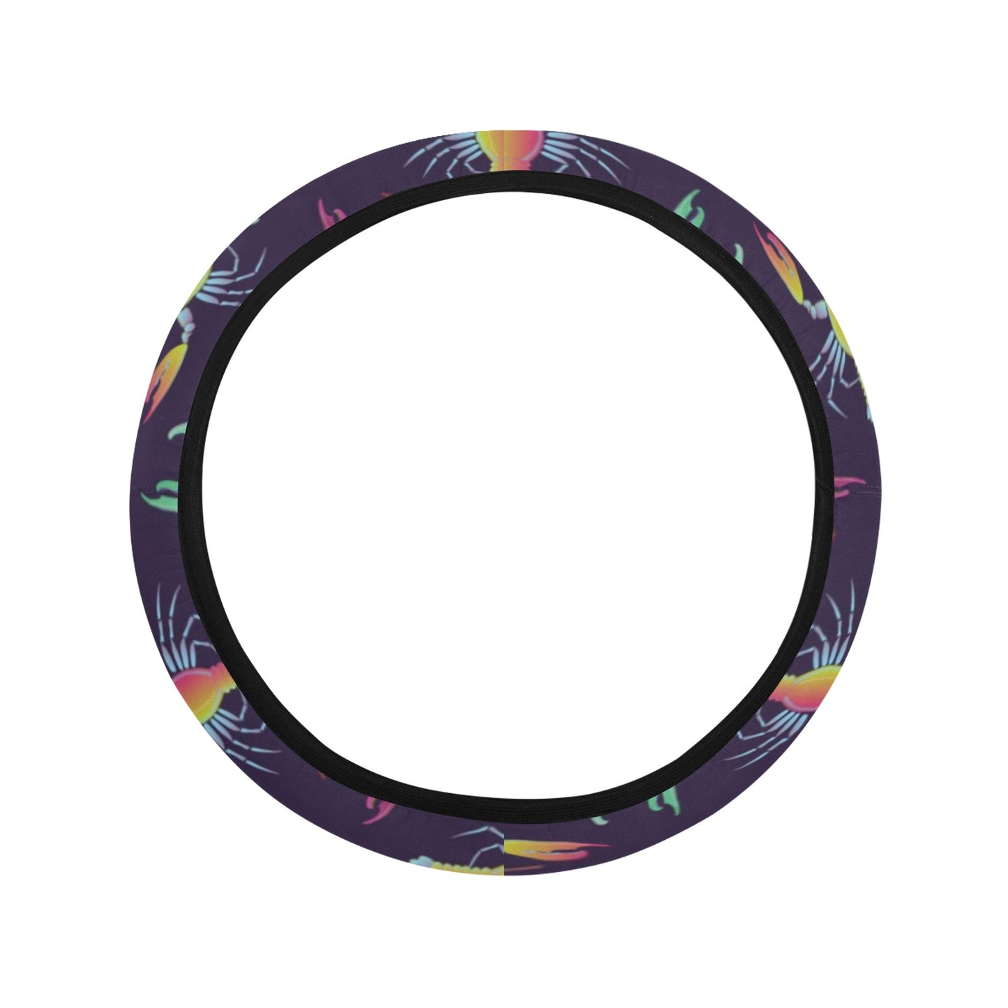 Lobster Print Design LKS402 Steering Wheel Cover with Elastic Edge