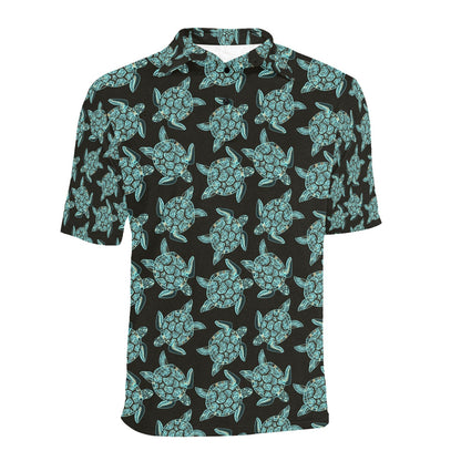 Sea Turtle Print Design LKS302 Men Polo Shirt