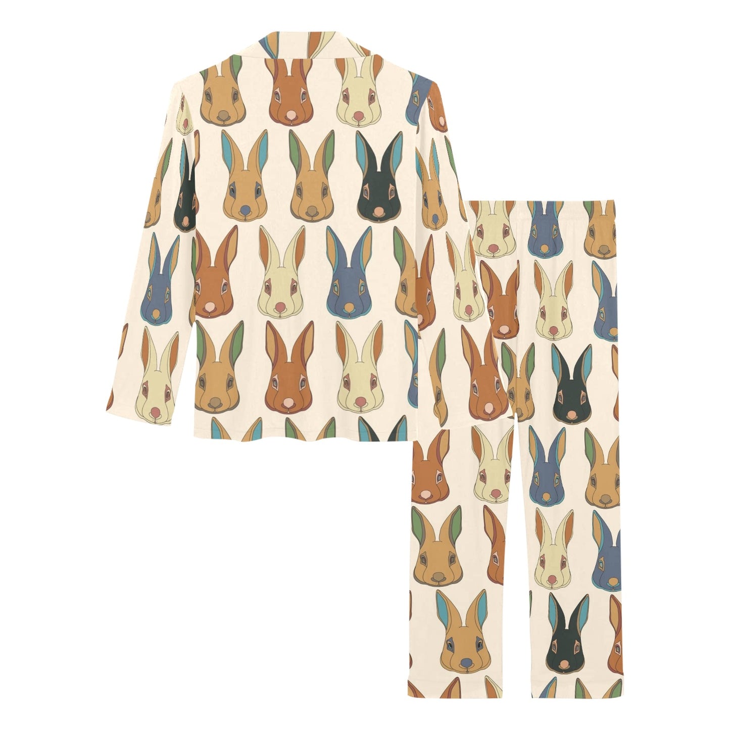 Rabbit Pattern Print Design RB04 Women's Long Pajama Set