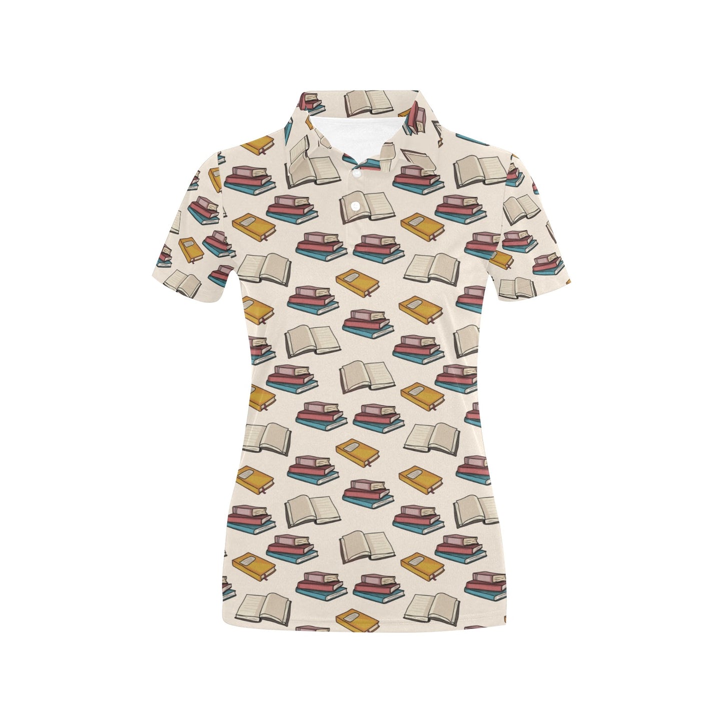 Book Pattern Print Design 04 Women's Polo Shirt