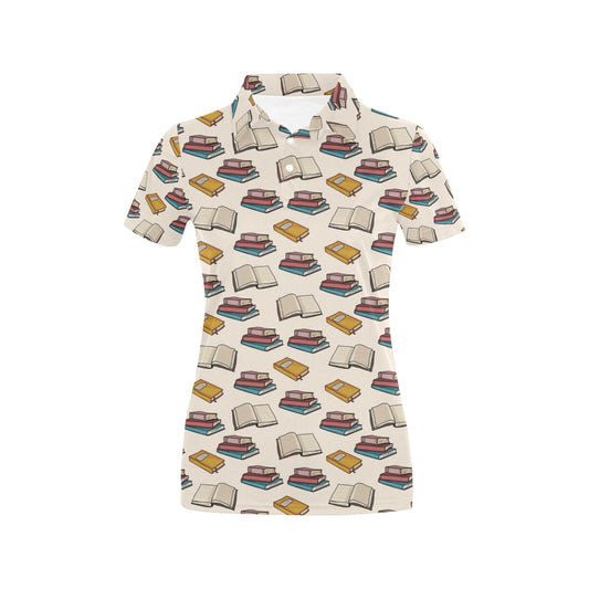 Book Pattern Print Design 04 Women's Polo Shirt